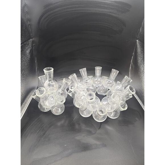 Vtg Glass Beaker Plant Propagation Station Test Tube Vase Rooter 2 Piece Set 8” - Picture 3 of 5